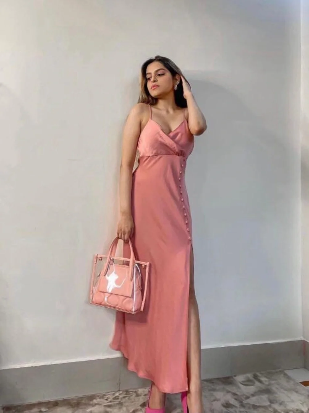 Zara satin effect maxi dress - Picture 2 of 8